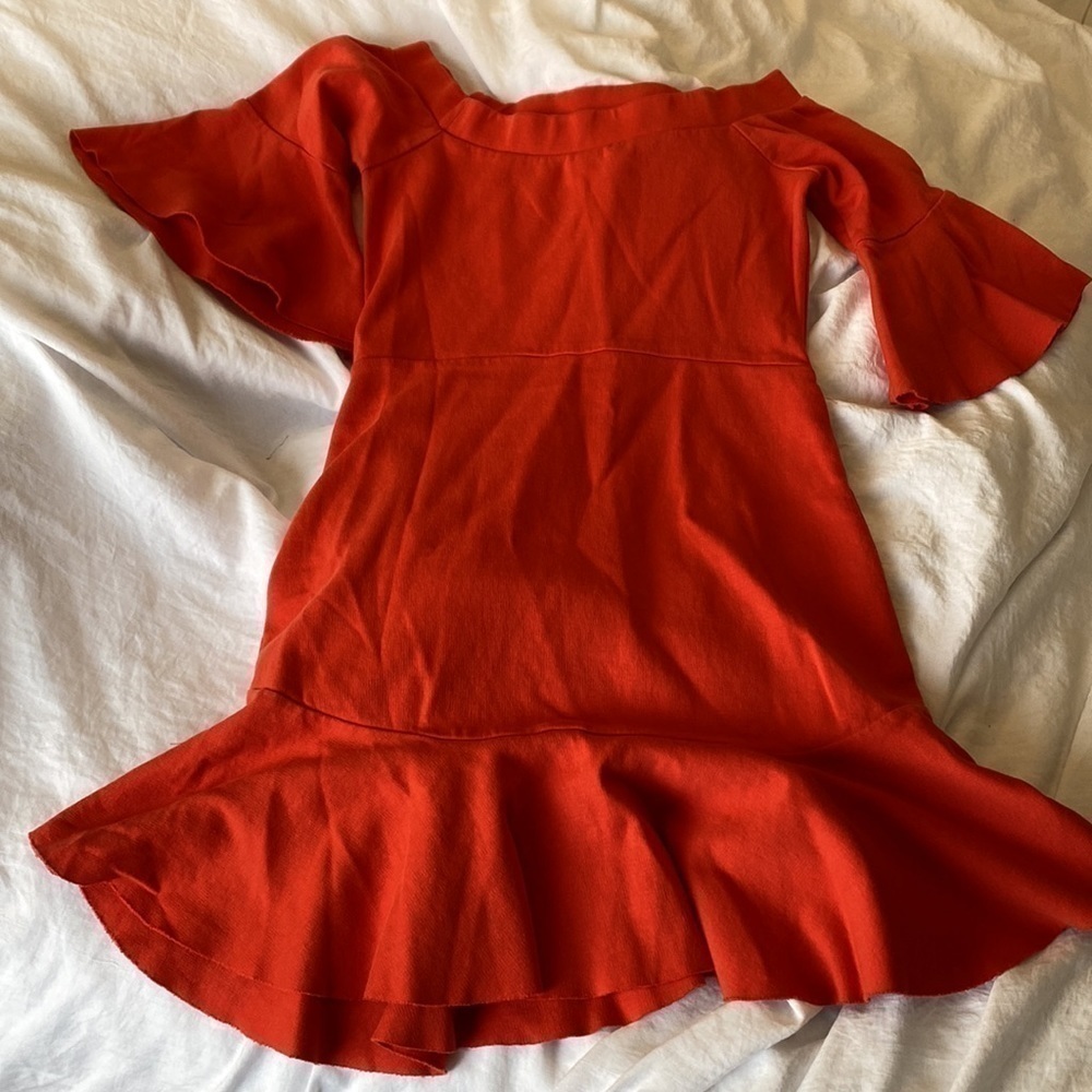 Free people hugger orange bell boho sleeve dress xs - Picture 4 of 6
